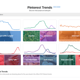 Pinterest vous donne un aperçu des tendances si vous créez un compte professionnel