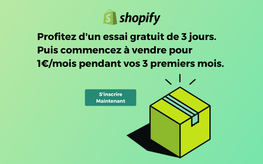 Shopify 1€ par Mois