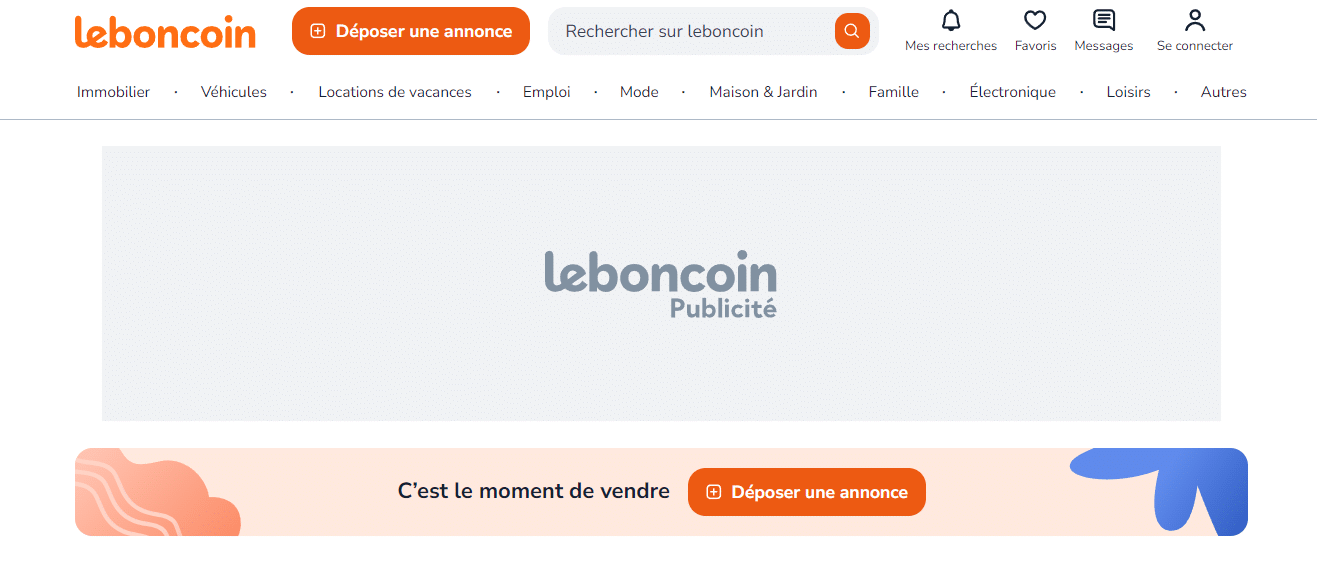 page accueil site leboncoin