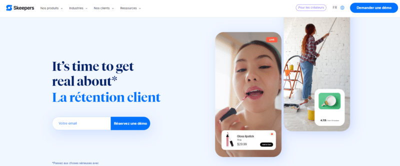 skeepers page accueil site web outil marketing d'influence